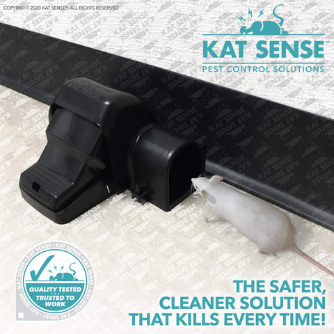Kat Sense two-entry rat trap offers secure containment and easy setup
