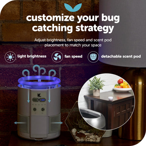 Katchy Duo automatic mode adapts to day and night conditions for efficiency.