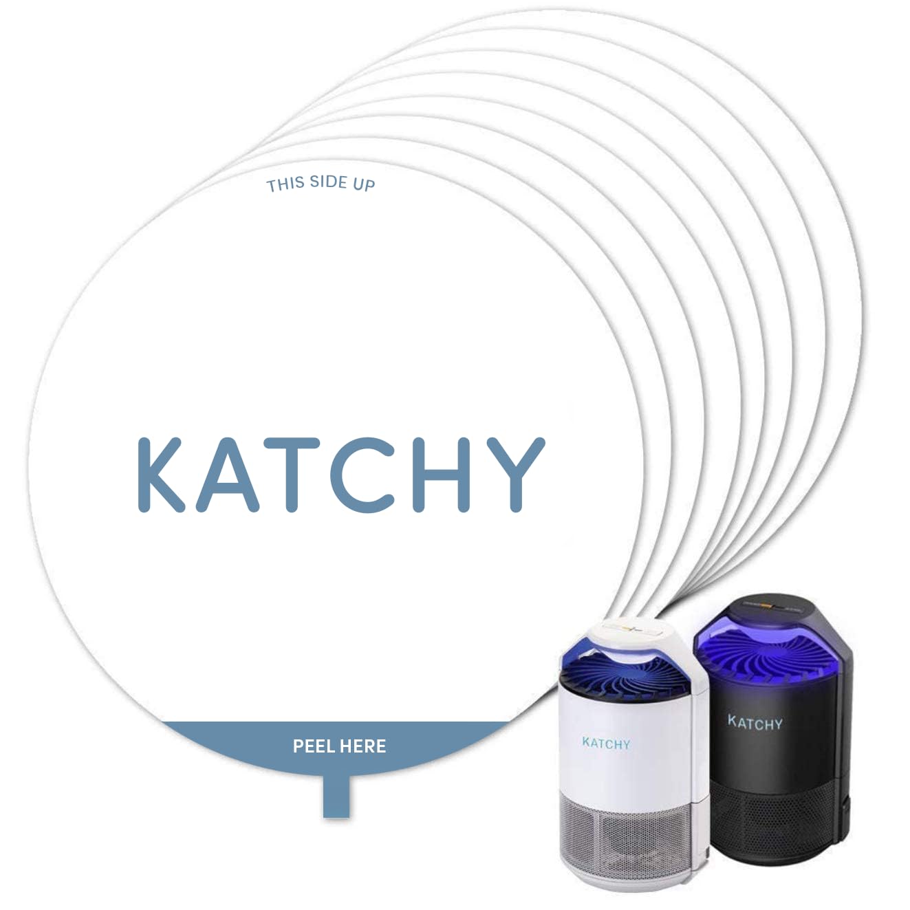 KATCHY Original glue board refill pack for indoor traps captures insects effectively
