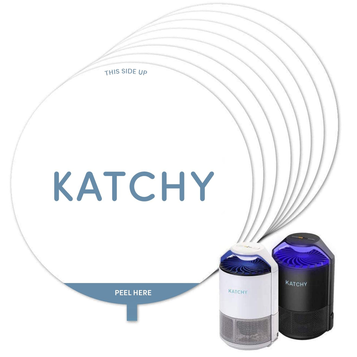 KATCHY Original glue board refill pack for indoor traps captures insects effectively