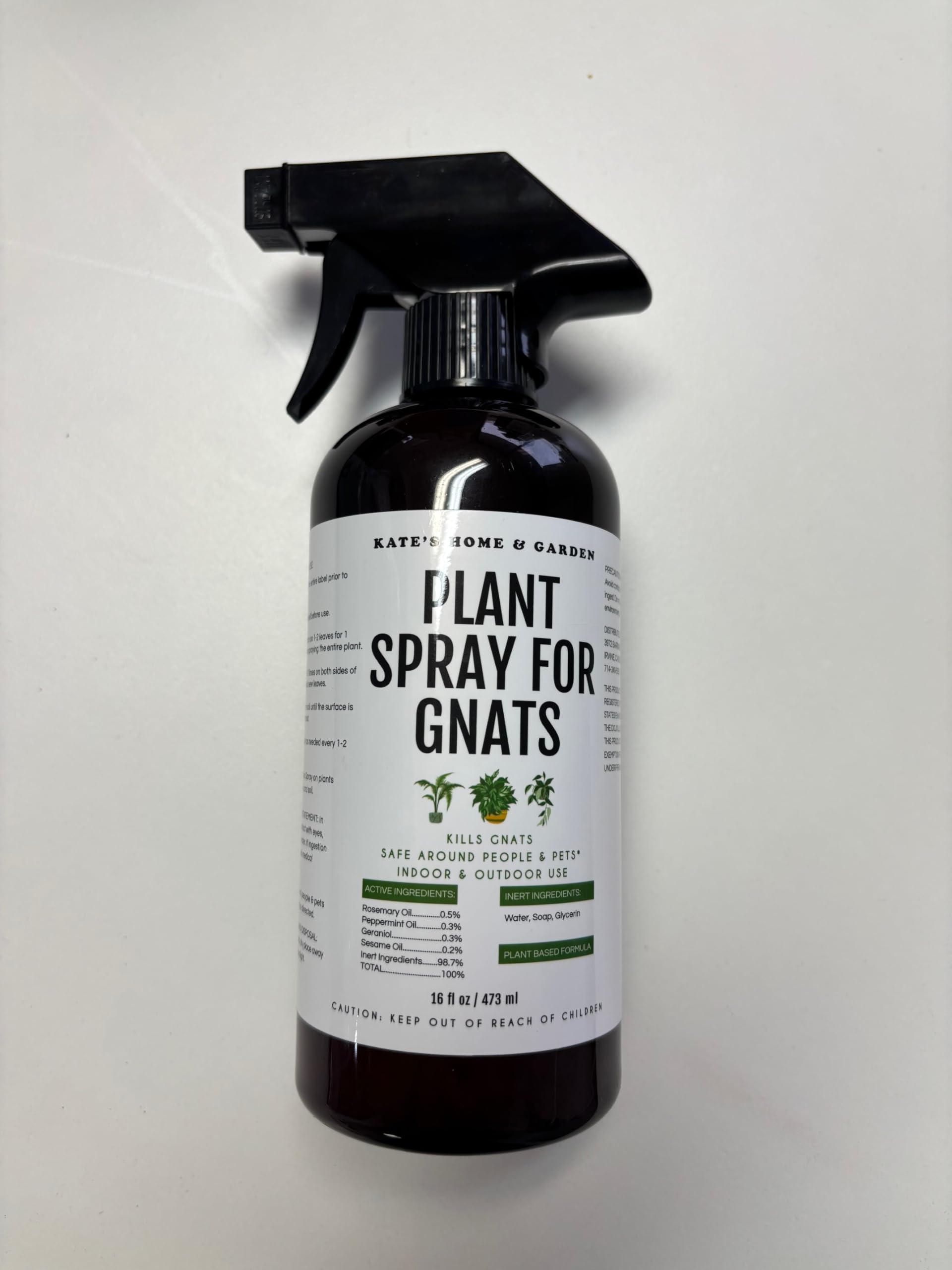 KATE'S GARDEN shake-before-use instruction on label.