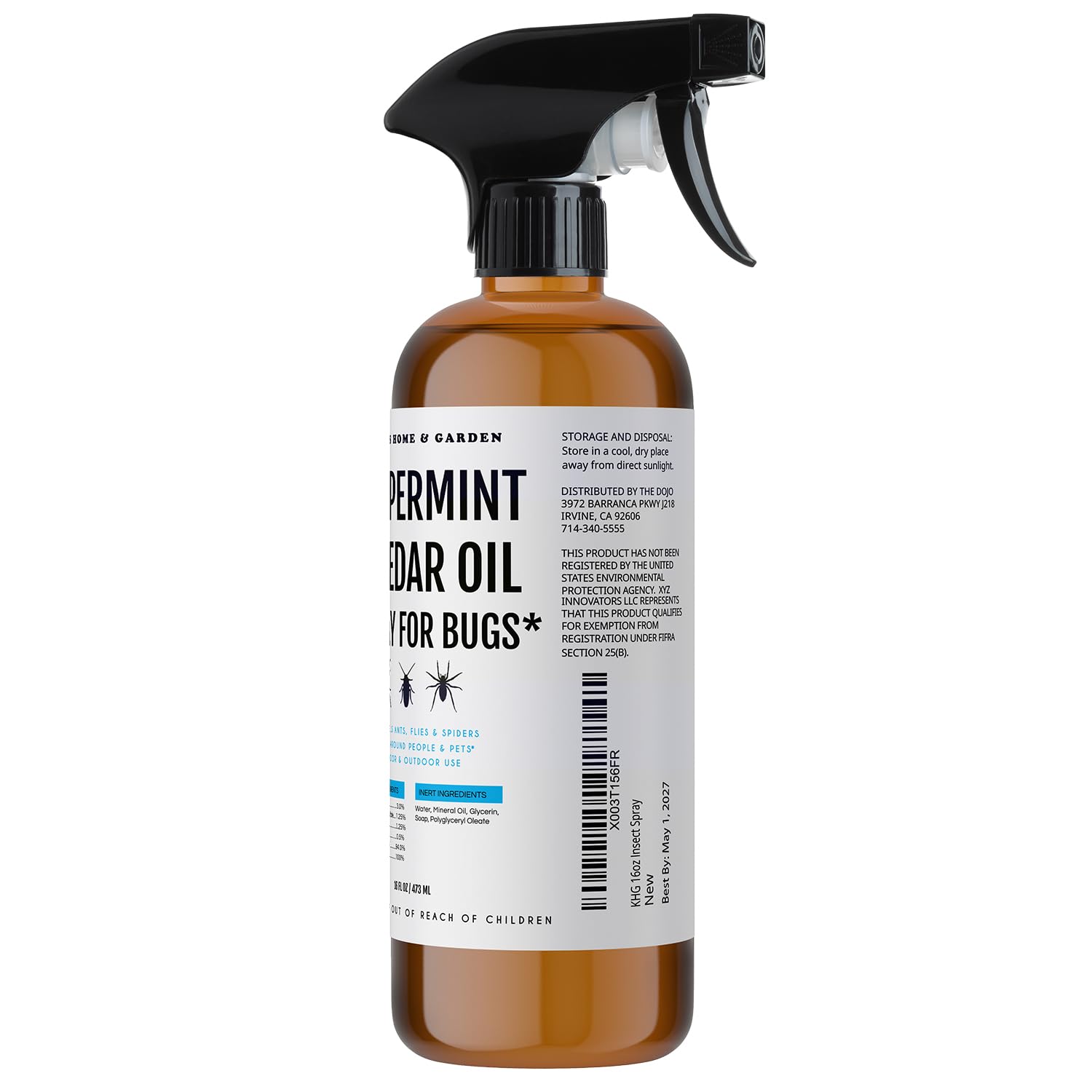 Spray action on furniture to help deter pests without harsh chemicals.