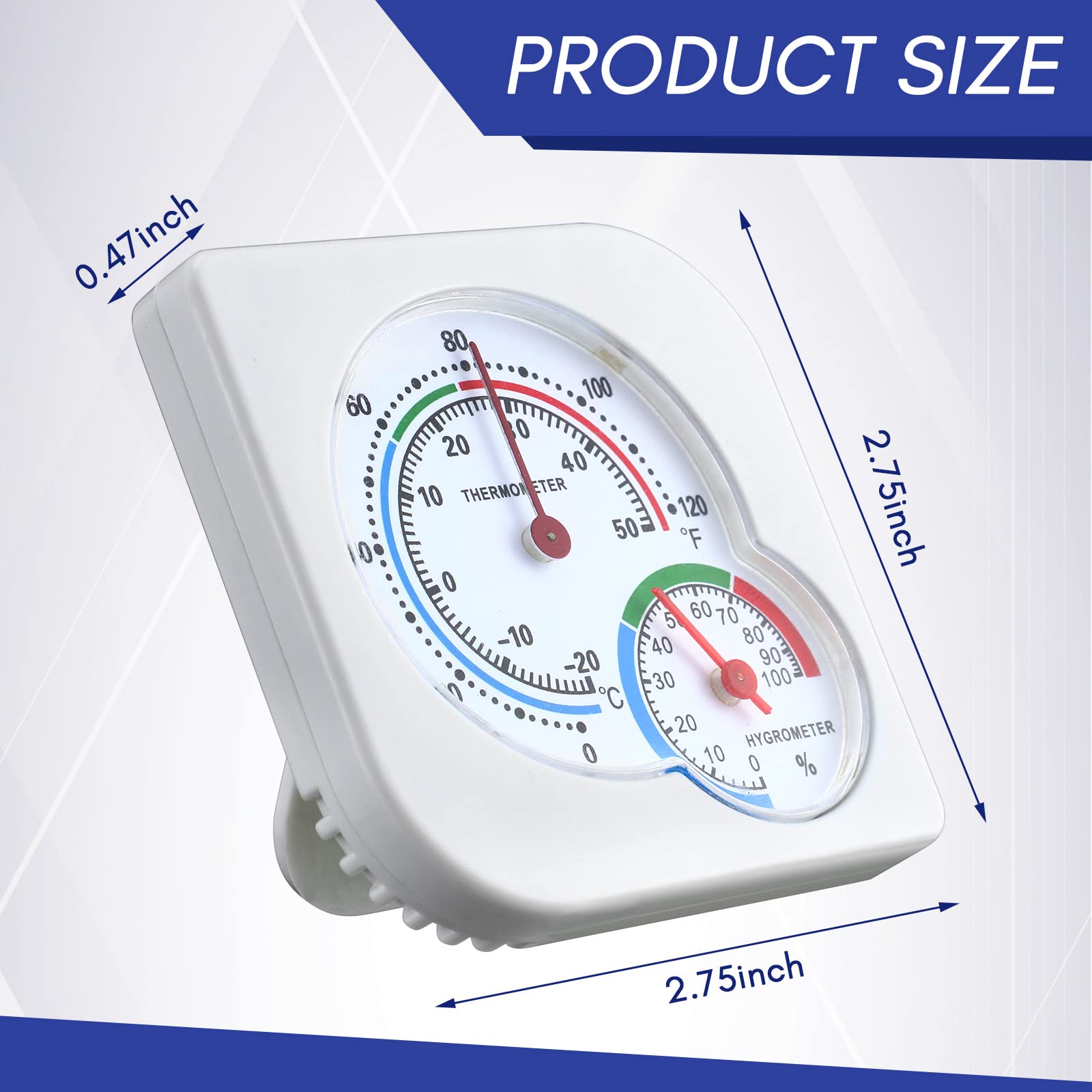 Kathfly mechanical hygrometer dial displaying readings clearly