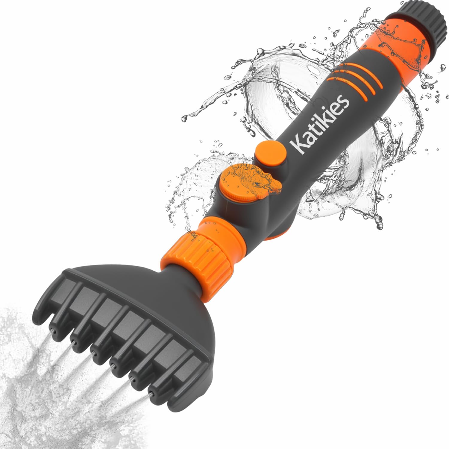 Katikies pool cartridge cleaner tool front view with six jets for deep cleaning