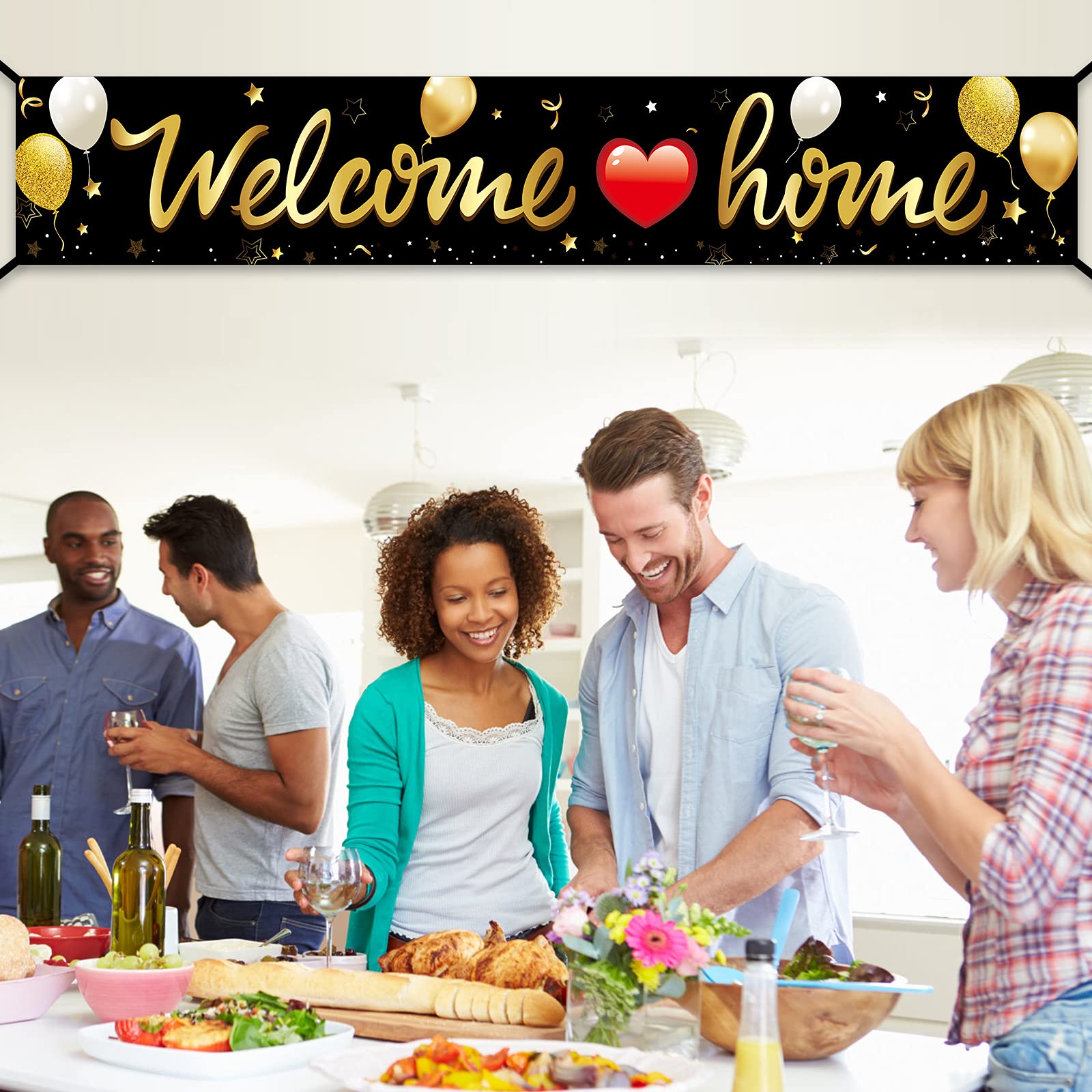 Kauayurk welcome home banner suits family reunions, deployments, and photo booths.