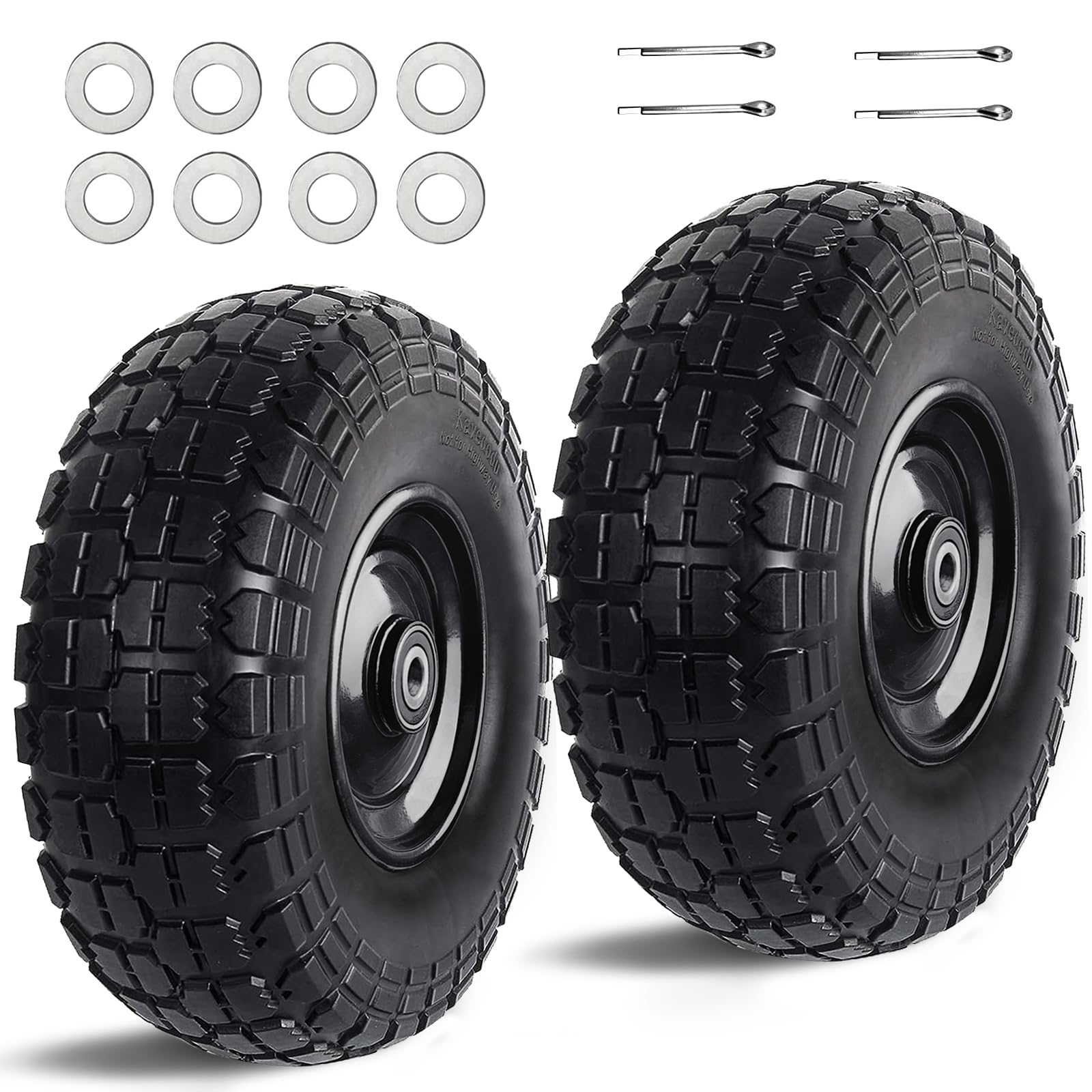 Kavedodu 12-inch solid tire on 410/350-6 wheel for durable hand trucks