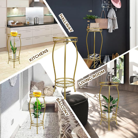 Kavlium garden stand offers flexible display options for any space.