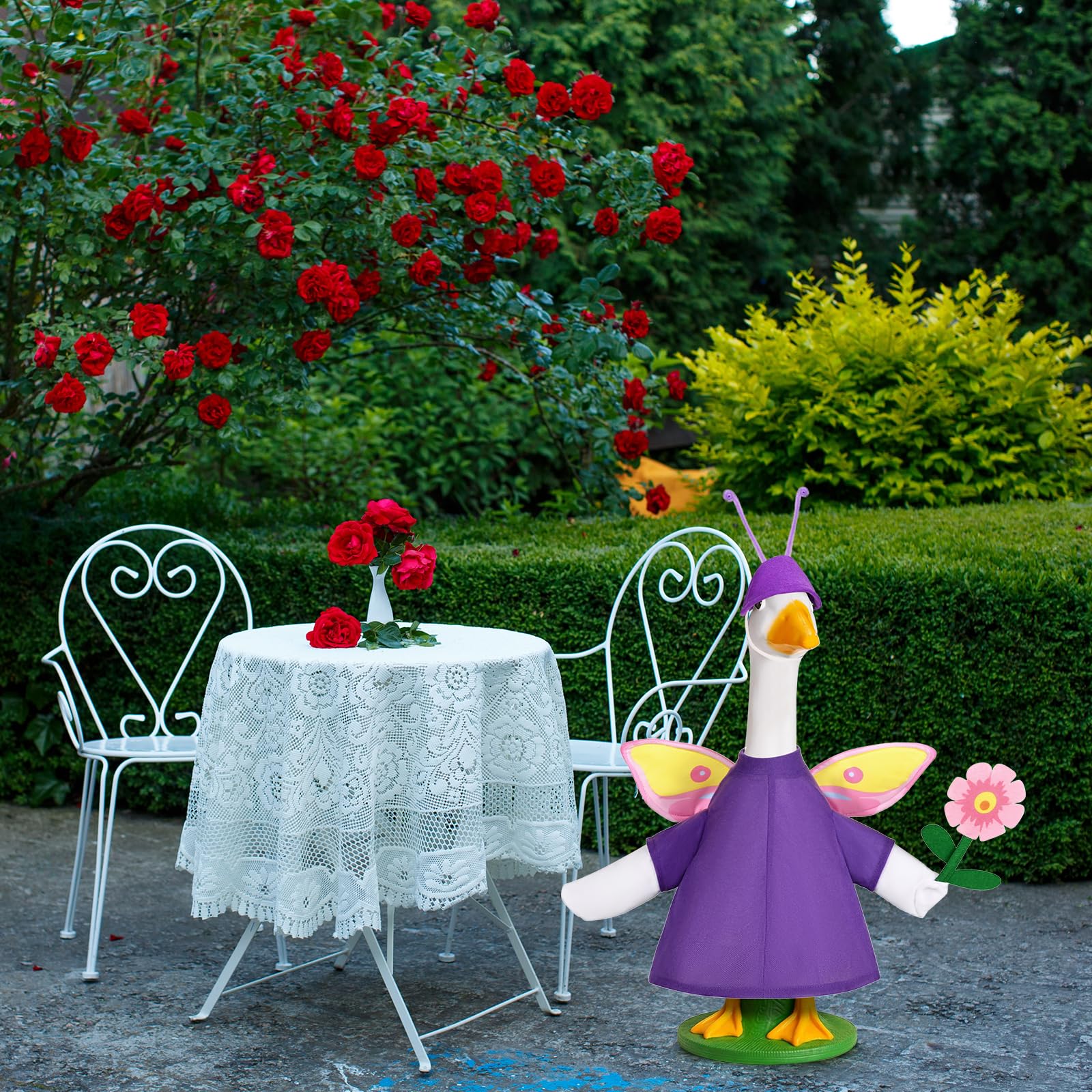 Kavoc butterfly goose outfit enhances outdoor yard display