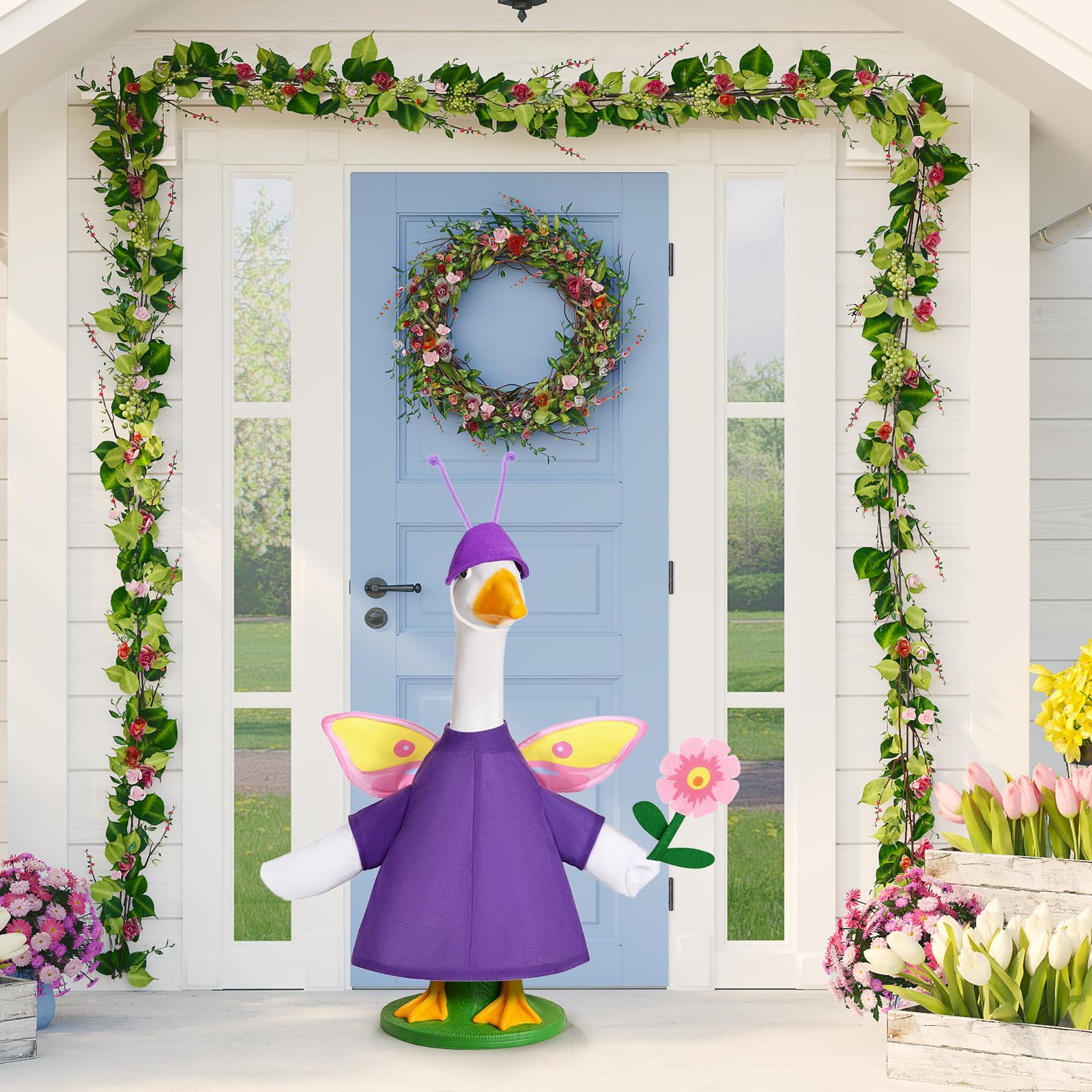 Kavoc butterfly goose outfit spring theme brightens patio events