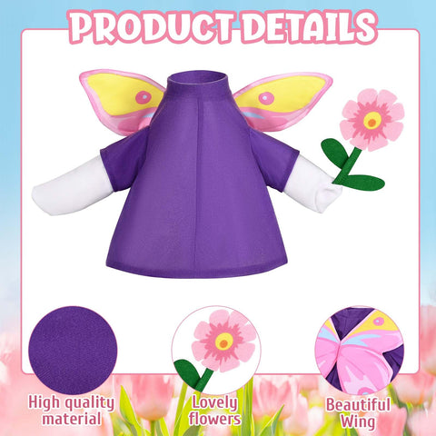 Kavoc butterfly goose outfit wings detail for garden display