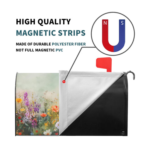 Installed on a mailbox with magnetic ends for quick, tool-free fit.