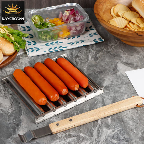 KAYCROWN compact design fits on most grill racks for efficient cooking.