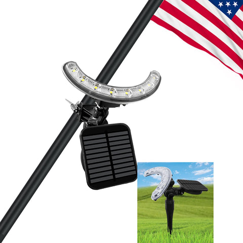 Kayiune 2-in-1 landscape and flag lighting enhances pathways and flag display