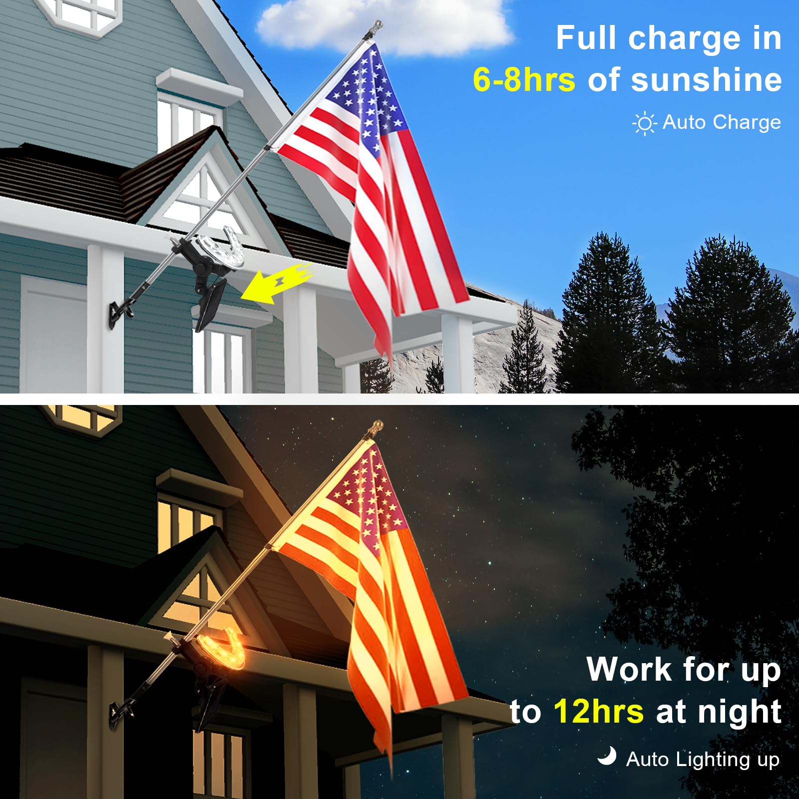 Kayiune IP65 waterproof design withstands rain and snow for year-round lighting