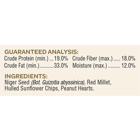 Barrier packaging preserves Kaytee Nyjer seeds freshness and aroma.