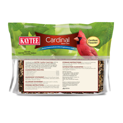 Kaytee Cardinal Seed Cake safflower seeds detail for year-round energy.