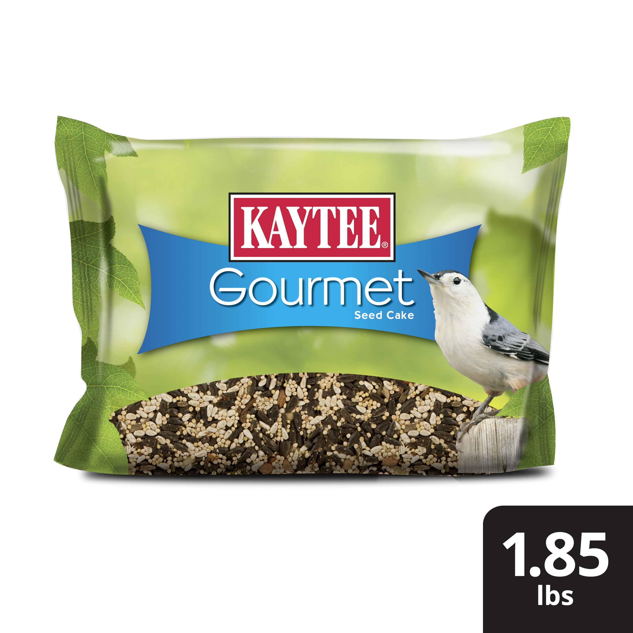 Kaytee Gourmet Seed Cake 2-pound block, ideal for ongoing backyard birdwatching.