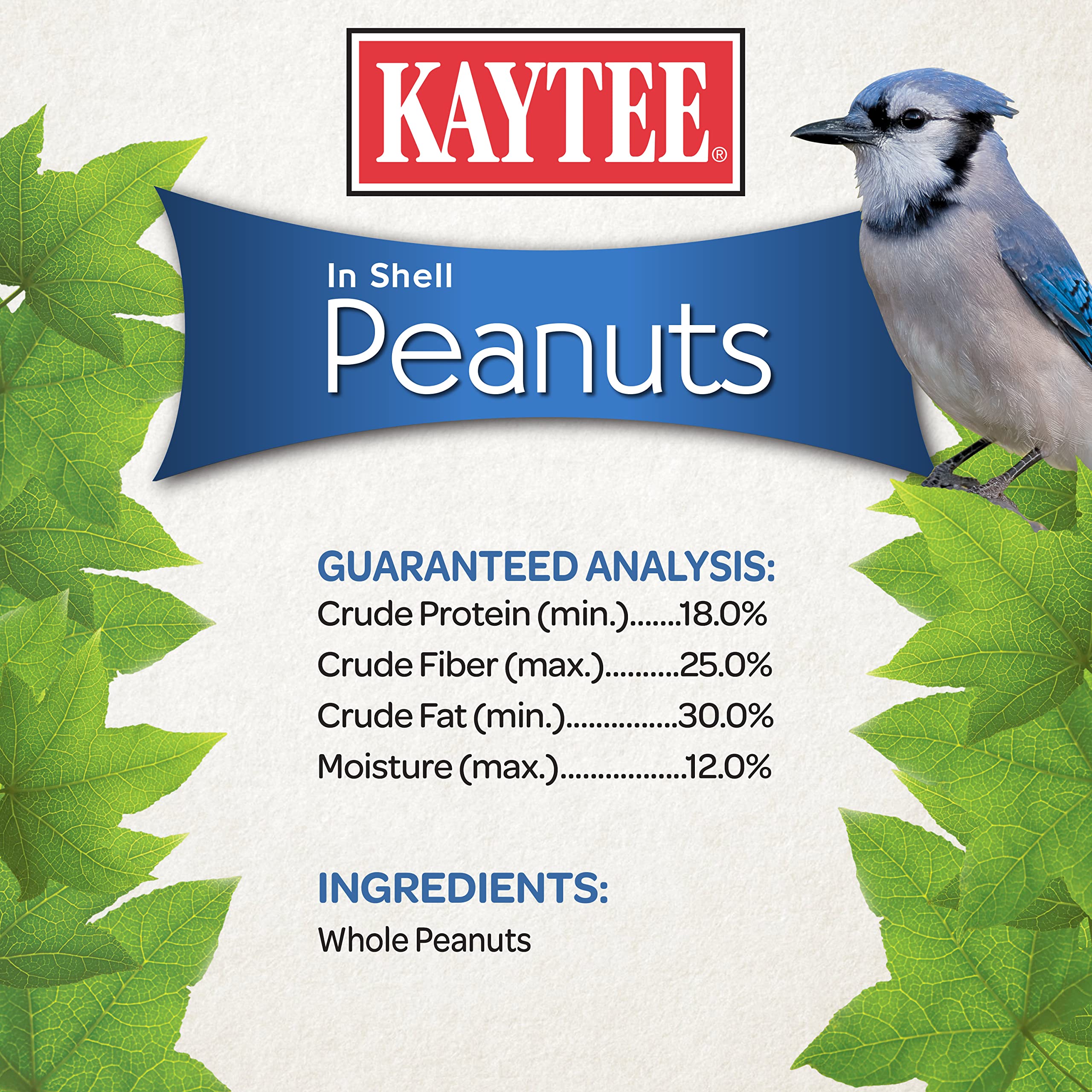 Kaytee high-fat, protein-rich peanuts highlight energy for birds and small wildlife.