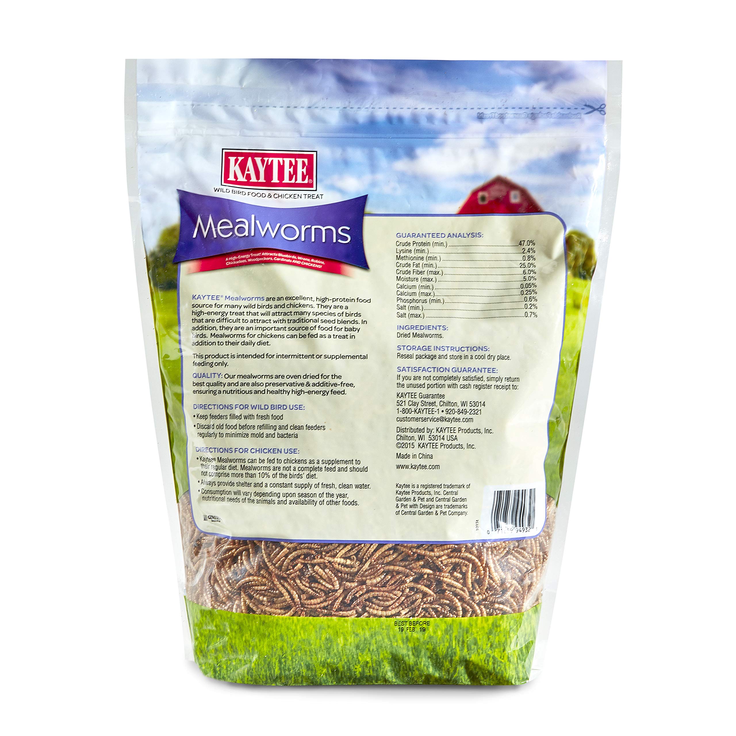 Kaytee mealworms are a high-energy treat for active birds.