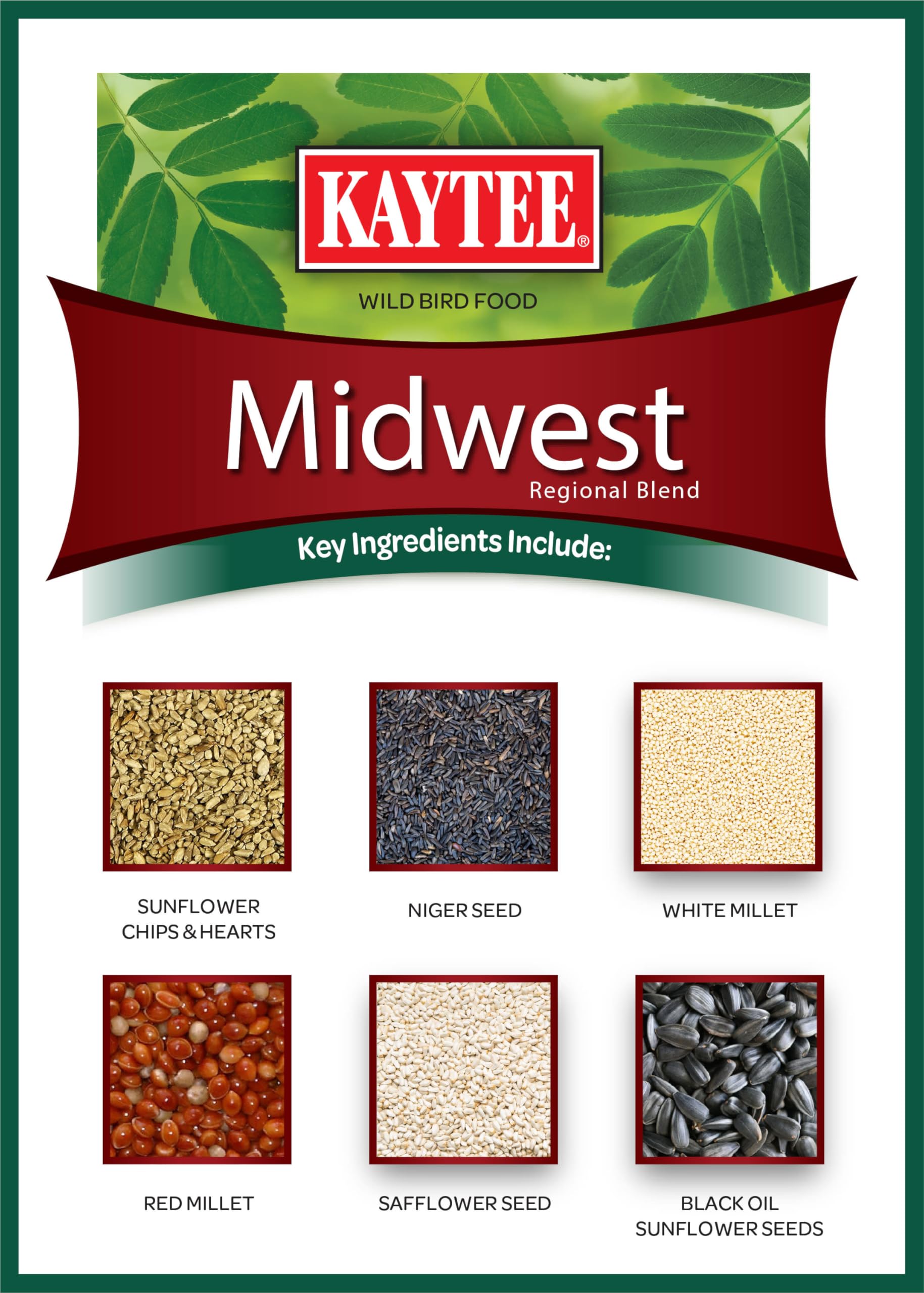Kaytee Midwestern Regional Seed Blend supports sparrows at the feeder with balanced nutrition