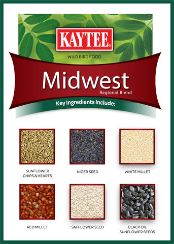 Kaytee Midwestern Regional Seed Blend supports sparrows at the feeder with balanced nutrition