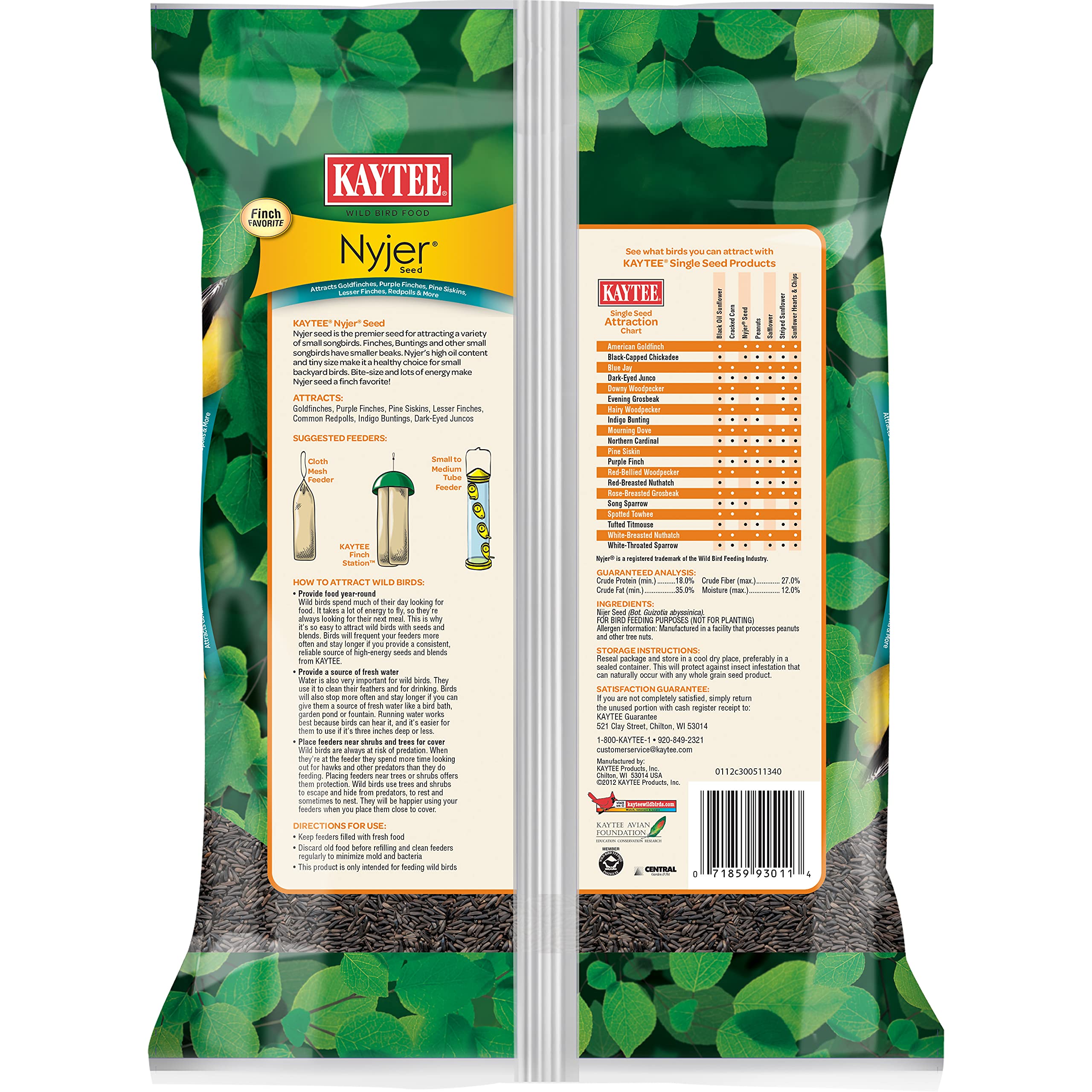 Kaytee Nyjer Seed close-up shows tiny, energy-rich grains ideal for small songbirds.