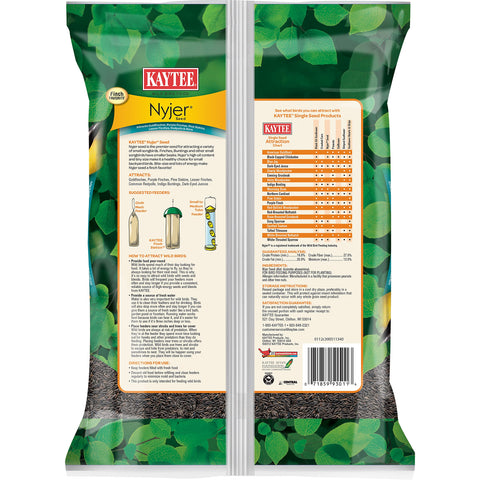 Kaytee Nyjer Seed close-up shows tiny, energy-rich grains ideal for small songbirds.