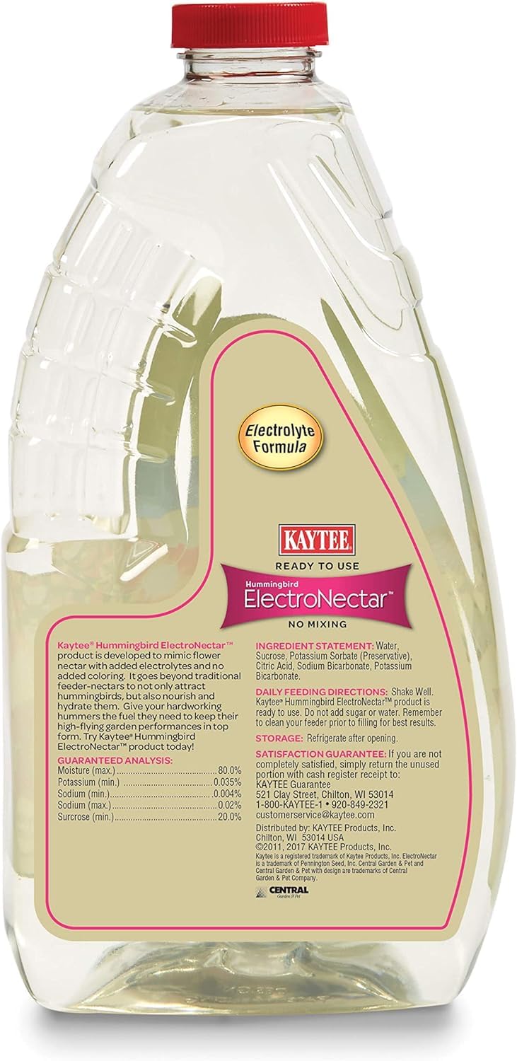 Kaytee Ready-to-Use 64oz Nectar pack shown for easy feeding