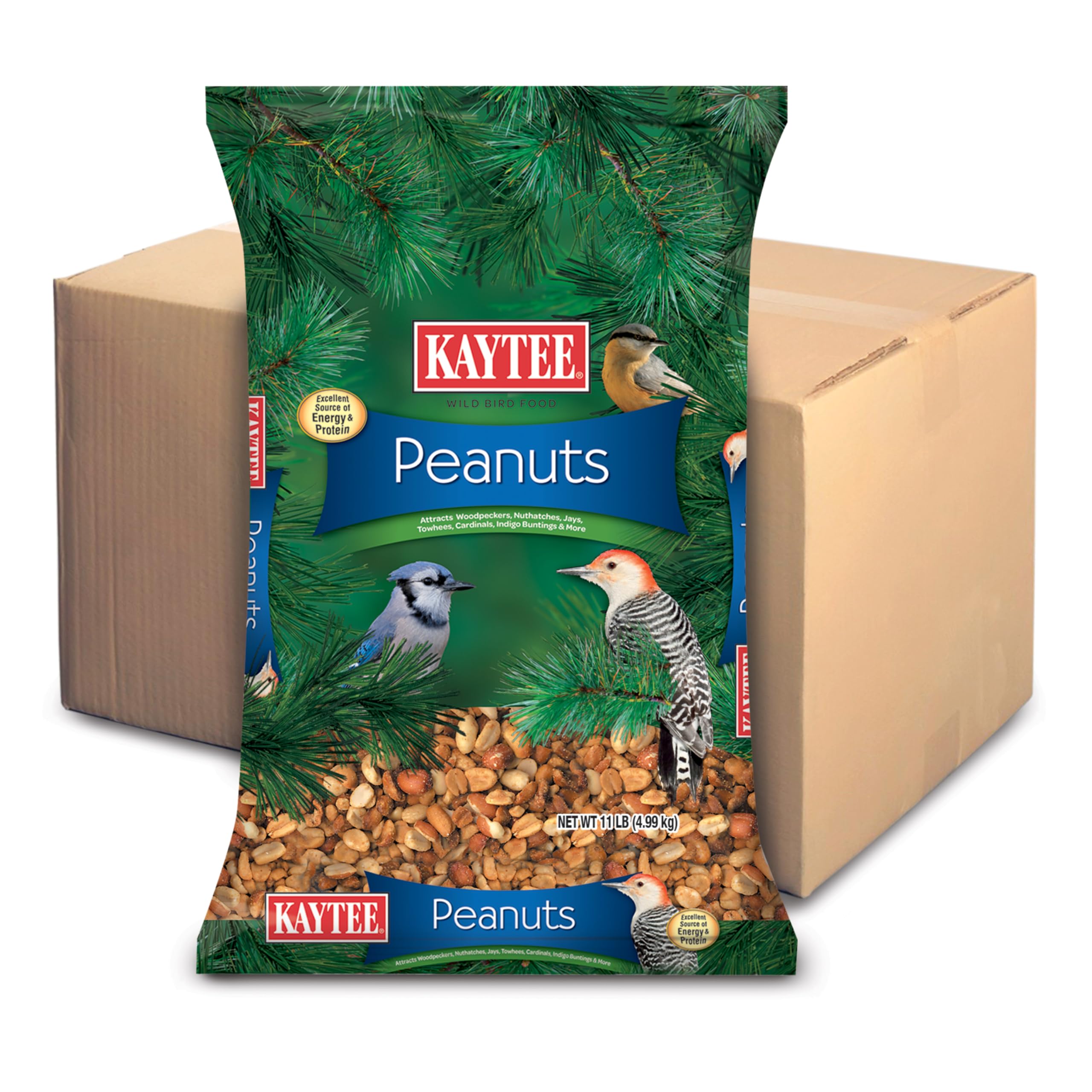 Kaytee Shelled Peanuts attract cardinals with protein-rich nutrition for backyard feeding.