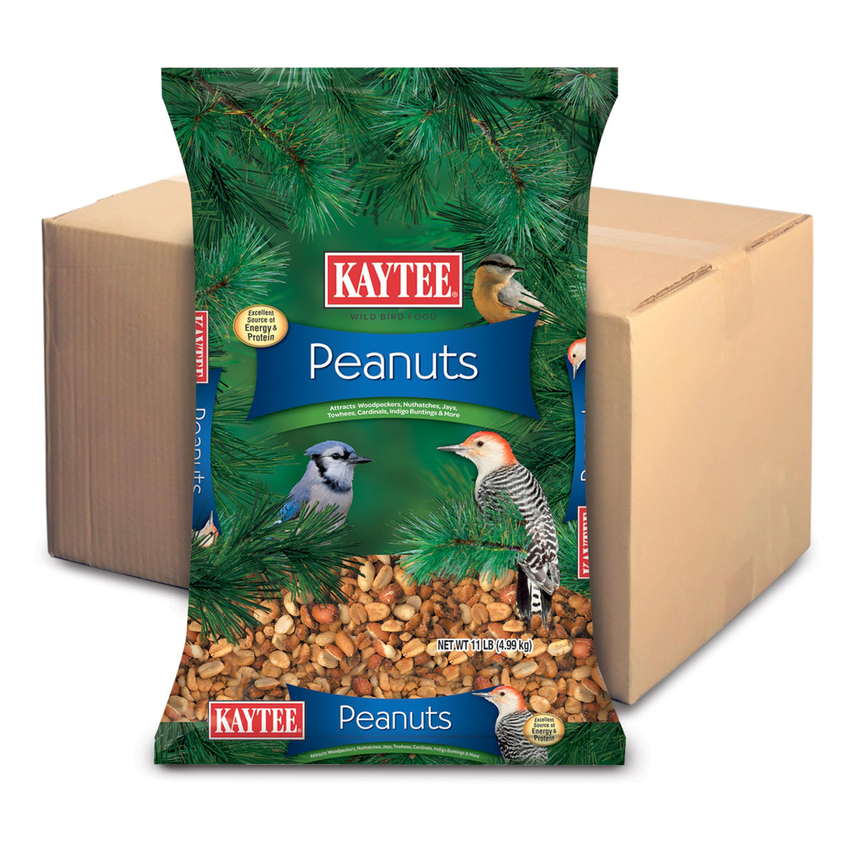 Kaytee Shelled Peanuts attract cardinals with protein-rich nutrition for backyard feeding.