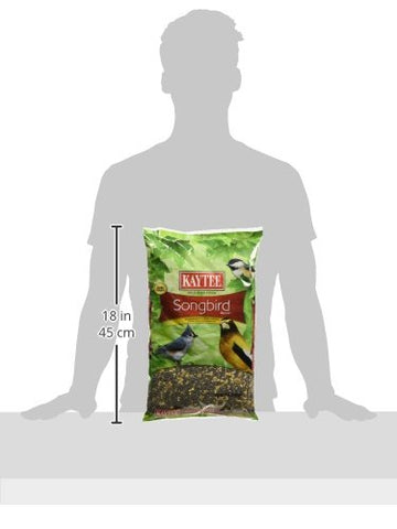 Kaytee Songbird Blend close-up seeds emphasising two sunflower seed types for diverse appetites