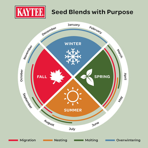 Kaytee Summer Nesting Seed Blend bag and scoop ready for feeding.