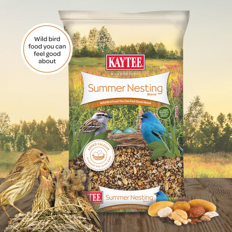 Kaytee Summer Nesting Seed Blend close-up of millet and flax.