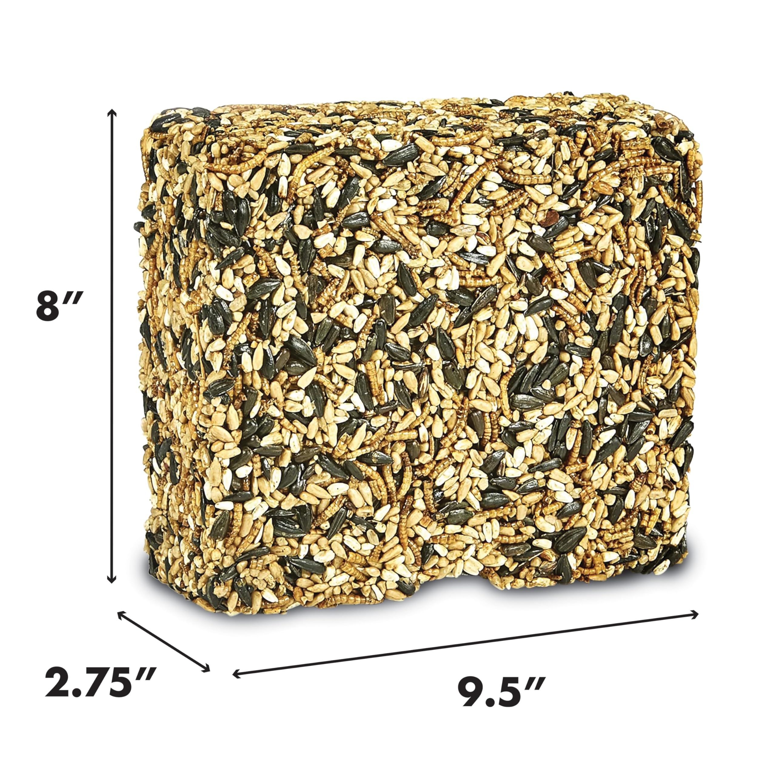Kaytee Gourmet Seed & Mealworm Treat Cake entices chickadees with a high-energy snack