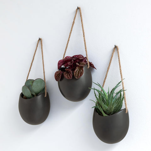 Kazai Ellie wall planter close-up highlighting ceramic texture for chic indoor decor