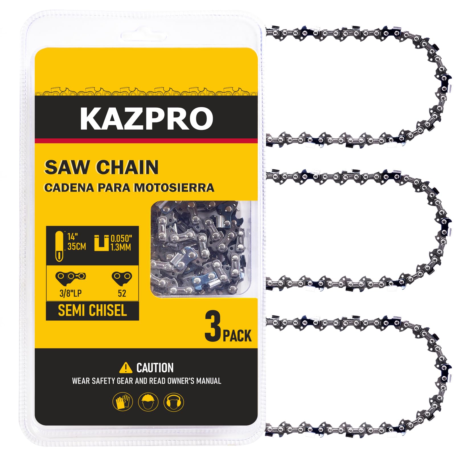 KAZPRO 14-inch chain with 52 drive links for broad compatibility