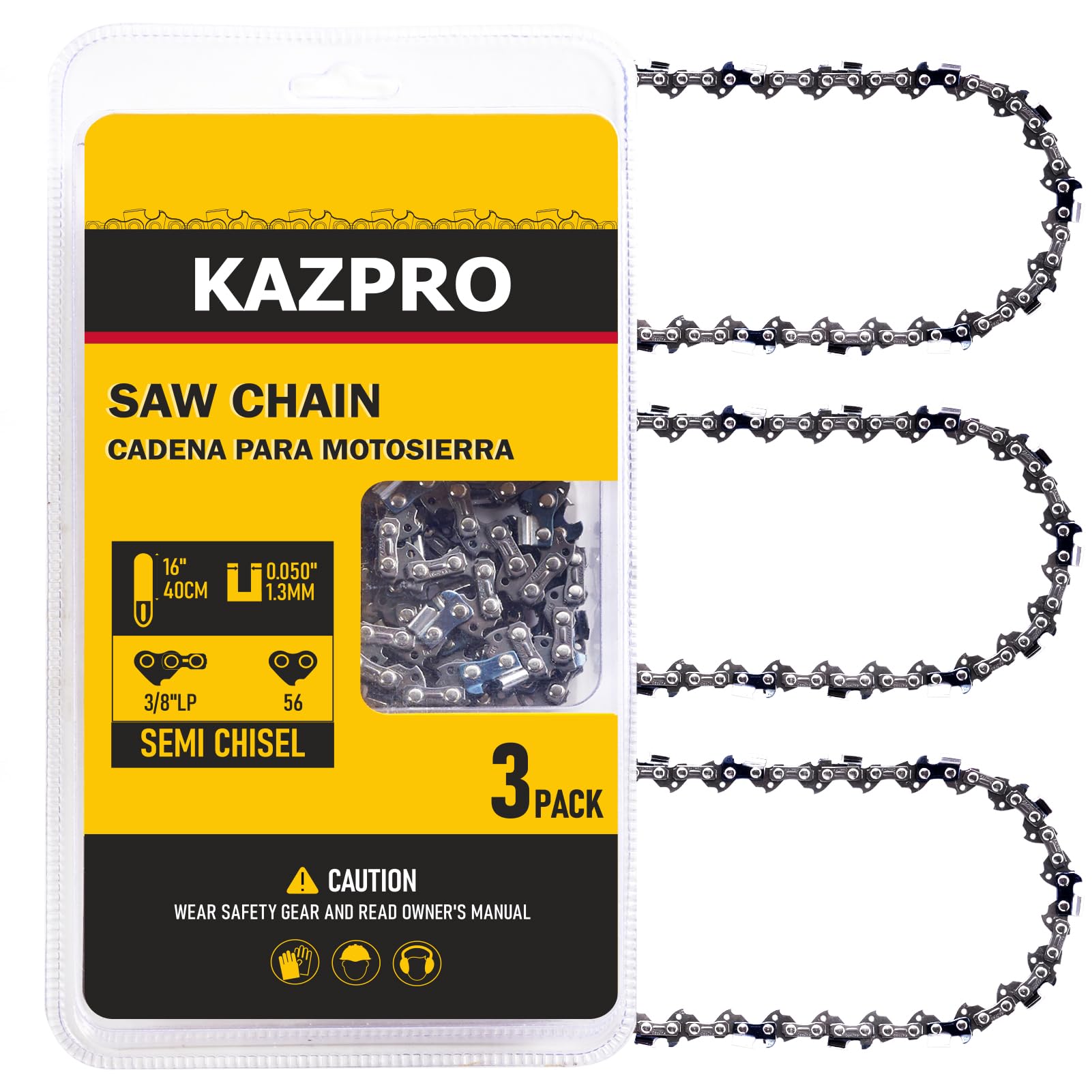 KAZPRO 16-inch chain main view for smooth, precise cuts