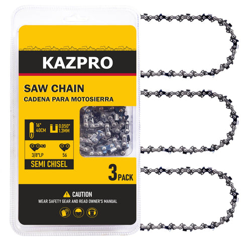 KAZPRO 16-inch chain main view for smooth, precise cuts