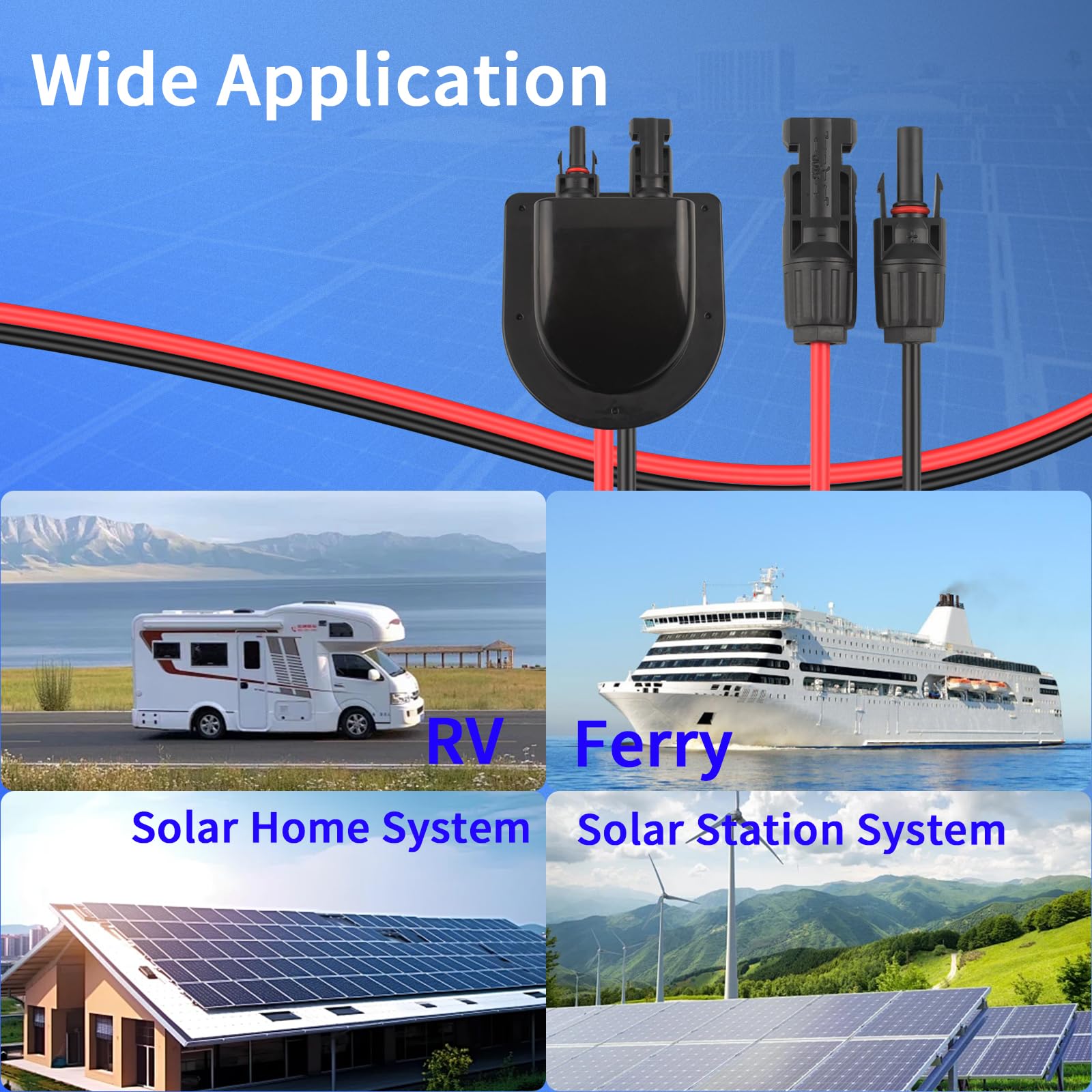 Kbaoele dual connectors lock securely for reliable power transfer on RVs and boats.