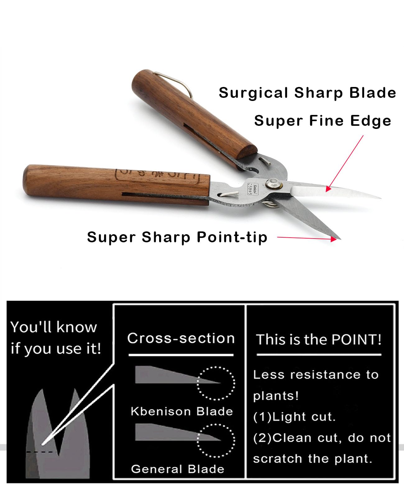 Kbenison fixed up-spring stays in place for reliable blade tension