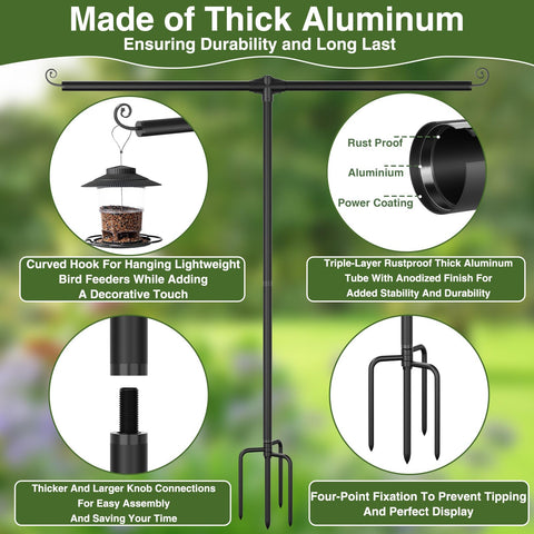 KBLOONG anodized aluminum flag pole resists rust for long-lasting garden decor