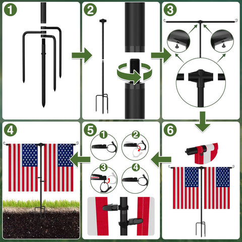 KBLOONG anti-wind clips help keep flags secure on breezy days