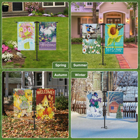 KBLOONG heavy-duty flag stand adds sturdy support to outdoor banners