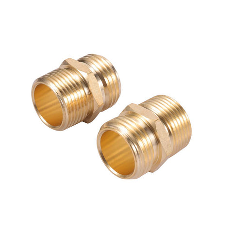 Kbrotech double male brass fitting for quick hose connections.