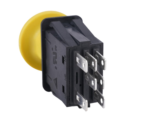 Close-up of seven terminals on the KBZ switch
