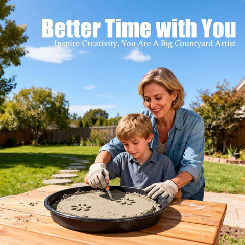 KCASCTIV concrete mold with durable plastic for repeated DIY pours.