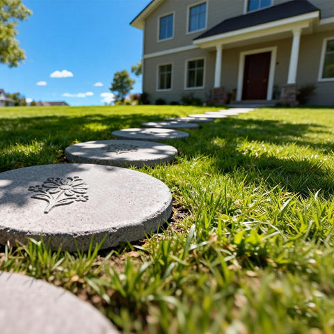 KCASCTIV round mold for decorative landscape features in outdoor spaces.