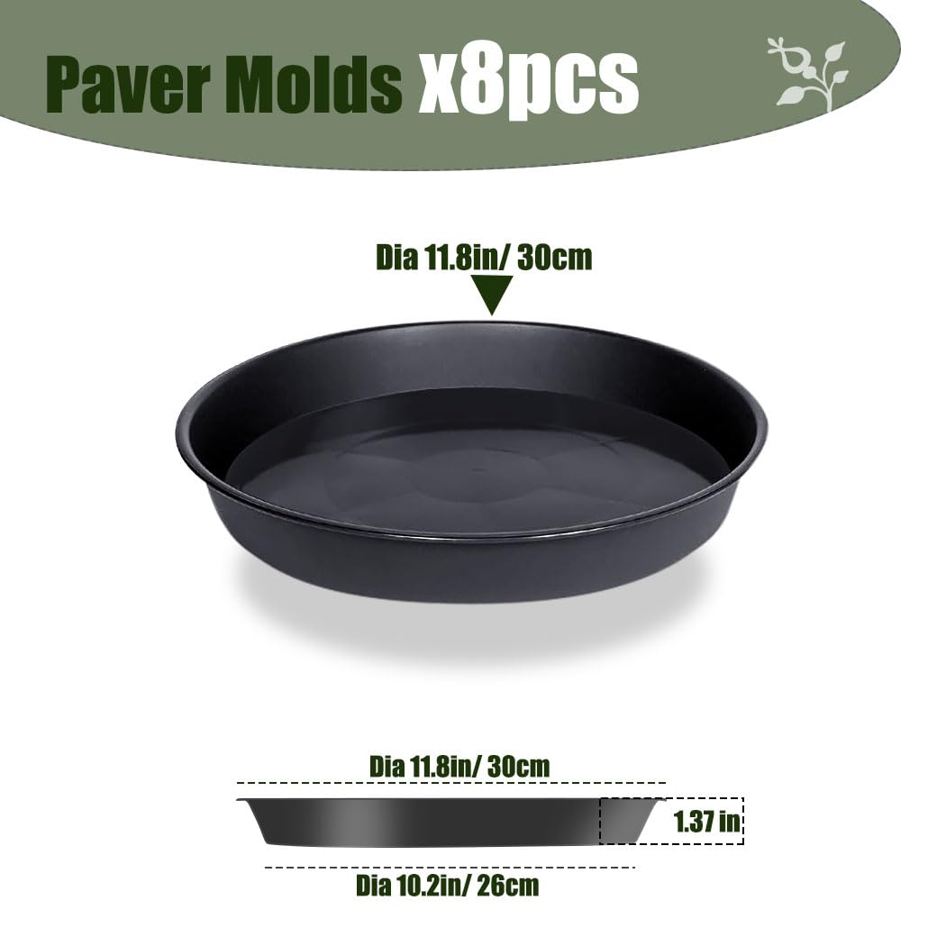 KCASCTIV plastic stepping stone mold in black, reusable for DIY garden paths.