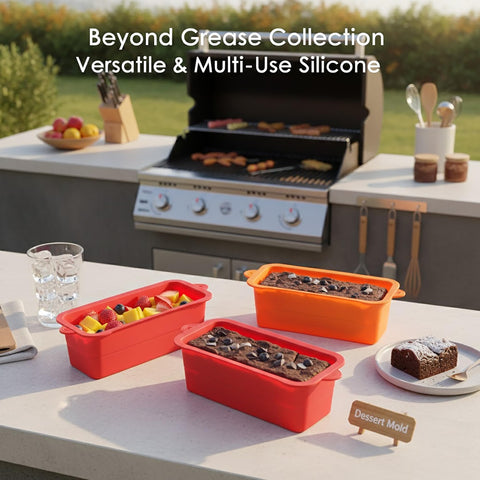 KCKHFA two-pack orange and red liners shown together for Blackstone griddles