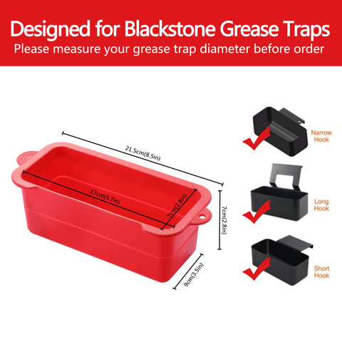 KCKHFA red grease cup liner fits 36-inch Blackstone griddles for quick cleanup